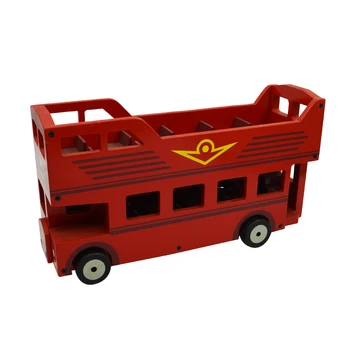 wooden double decker bus