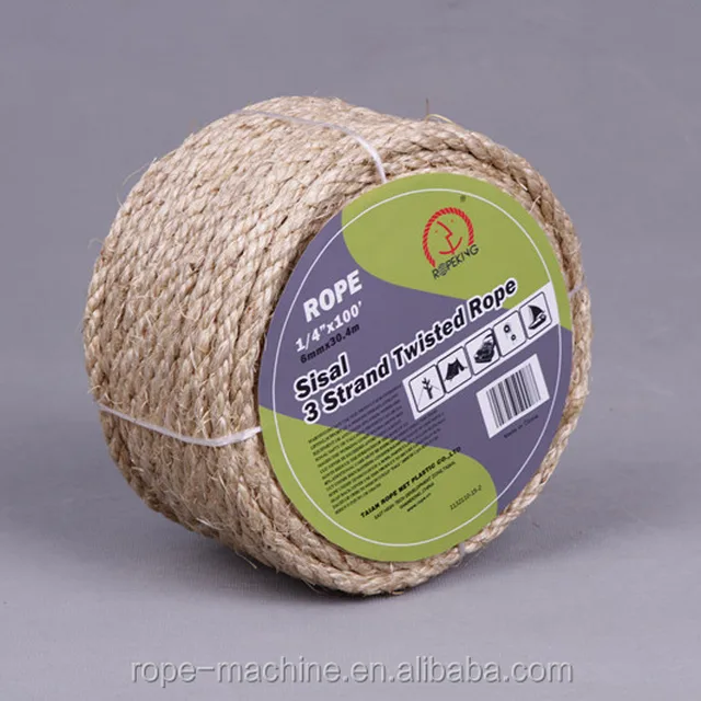 high quality 3 strands twisted sisal rope