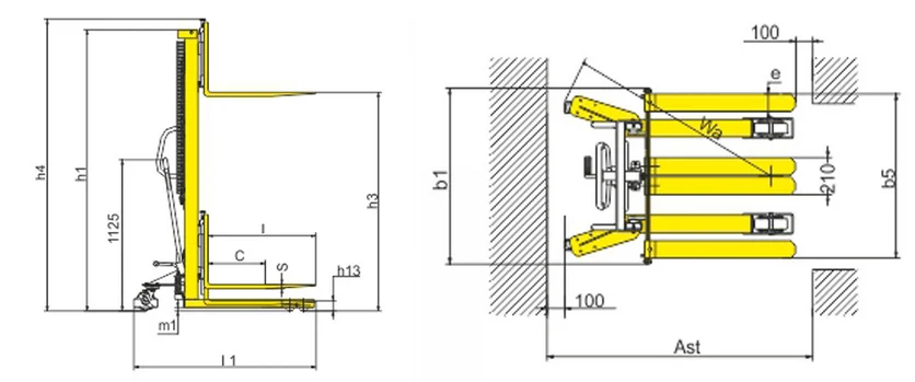 3m Hauteur De Levage Chariot l vateur Utilis Fourches 1 5 Tonnes 