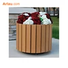round anti-corrosion wood garden flower planter pot