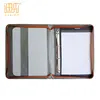 Customized a4 pu leather document folder with binder , wholesale leather executive folder