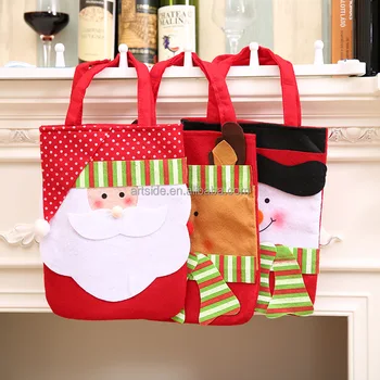 stockings gift holders lovely santa claus snowman print christmas gift handbags decorative gift candy bags - Christmas Candy Bags stockings gift holders lovely santa claus snowman print christmas gift handbags decorative gift candy bags - Christmas Candy Bags