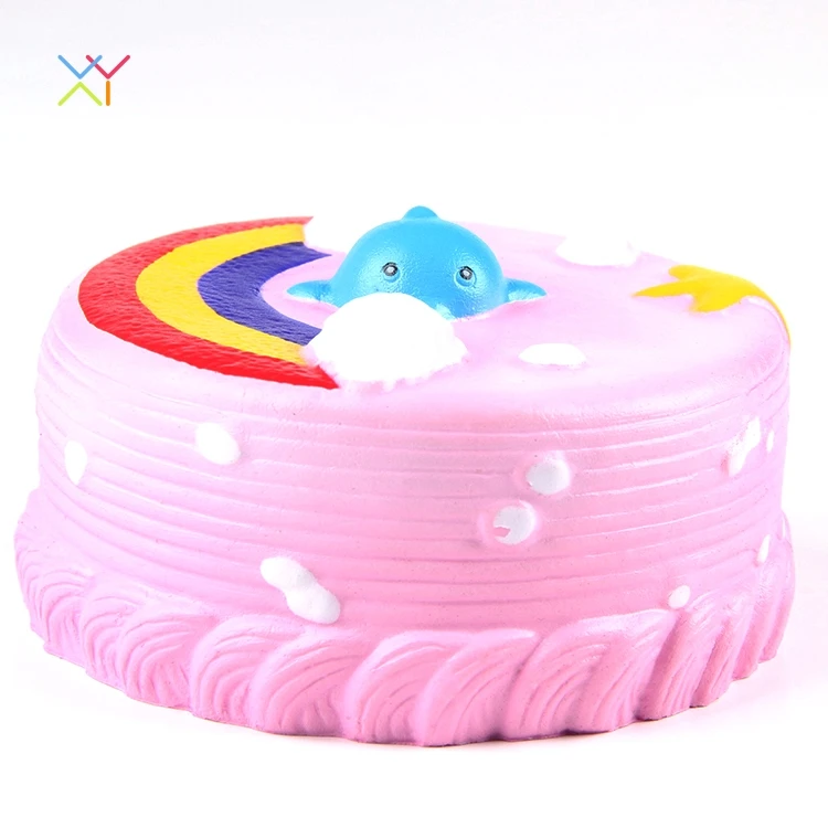 promotional squishy Unicorn whale rainbow squishy cake toys jumbo squishy scented stress relief toys for kids