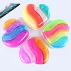 3D Crystal Clay slime kit Non-toxic Putty DIY Heart Shaped Colorful Stretching slime