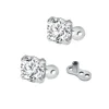 Body jewelry factory cheap titanium piercing charming crystal dermal anchor