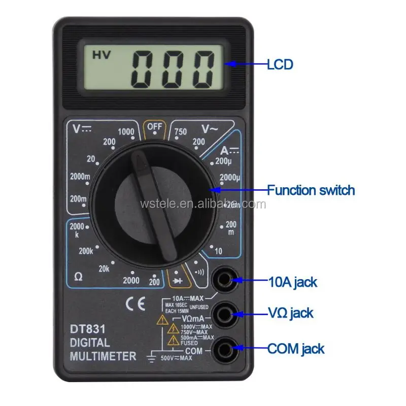 Dt-831 Digital Multimeter Standard Digital Multimeters - Buy Dt-830d ...