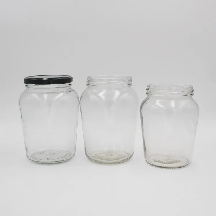Empty 850ml Fruit Canning Jars Heat Resistant Glass Packing Bottle For
