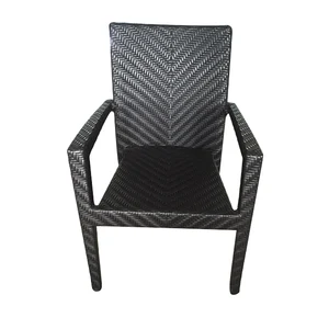 high back out door garden rattan arm chair armless wicker chair