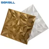 simple golden design 3d gypsum decorative building material pvc wall panels for living room