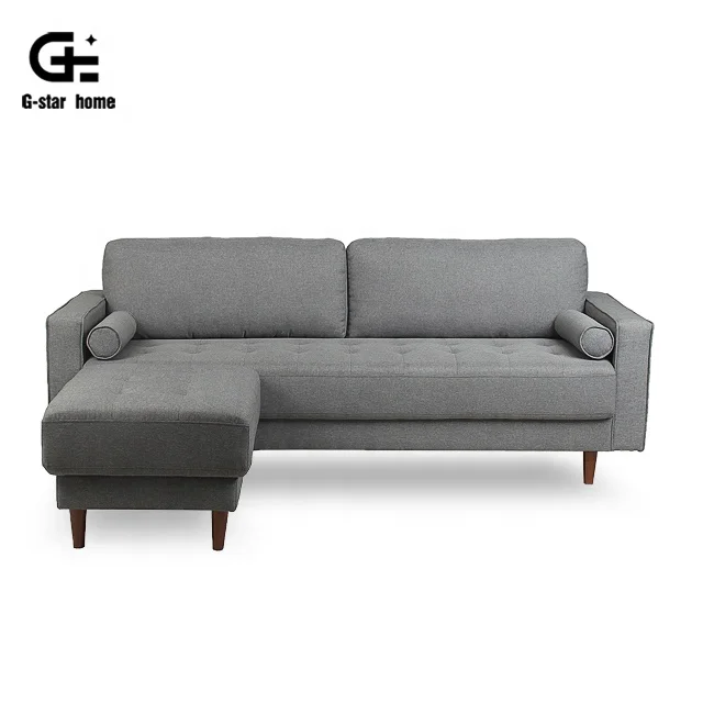 Linen Fabric Corner Sofa Bed For Small E Milano 2pc Modern Linen Fabric Corner Sofa Bed For Small