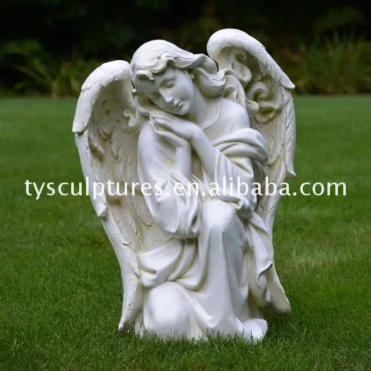 Best Selling Life Size Stone Grave Angel Statue Cemetery For Graves