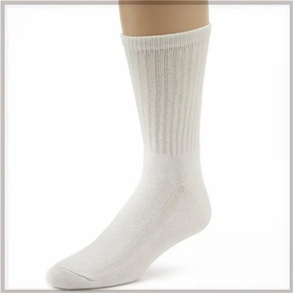 Bulk wholesale plain white socks for printing