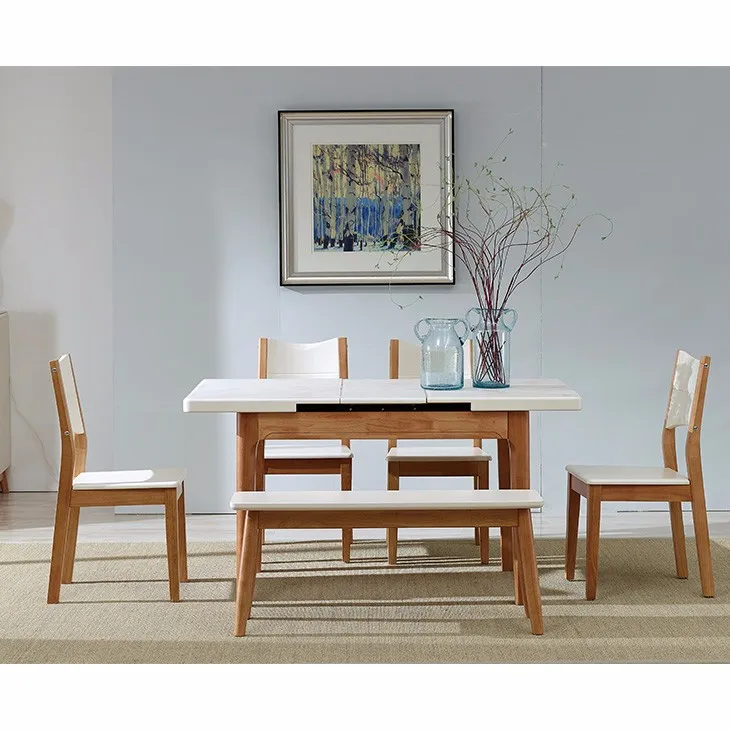 Muebles modernos de madera juego de comedor en blanco oculto con ...
