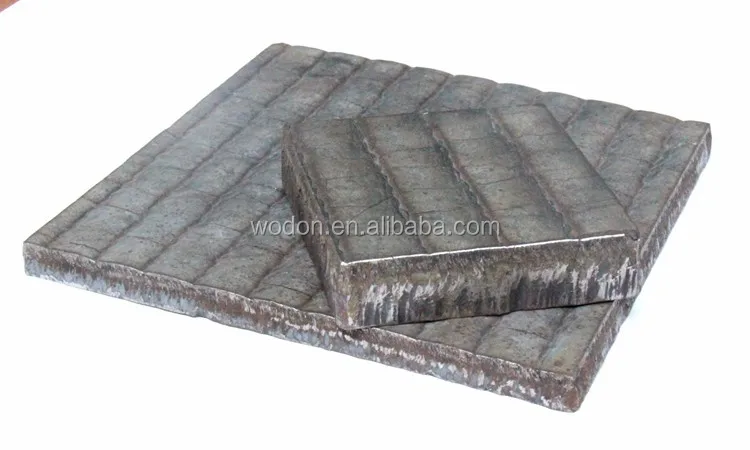 Wodon super wear resistant steel plate with chromium carbide overlay