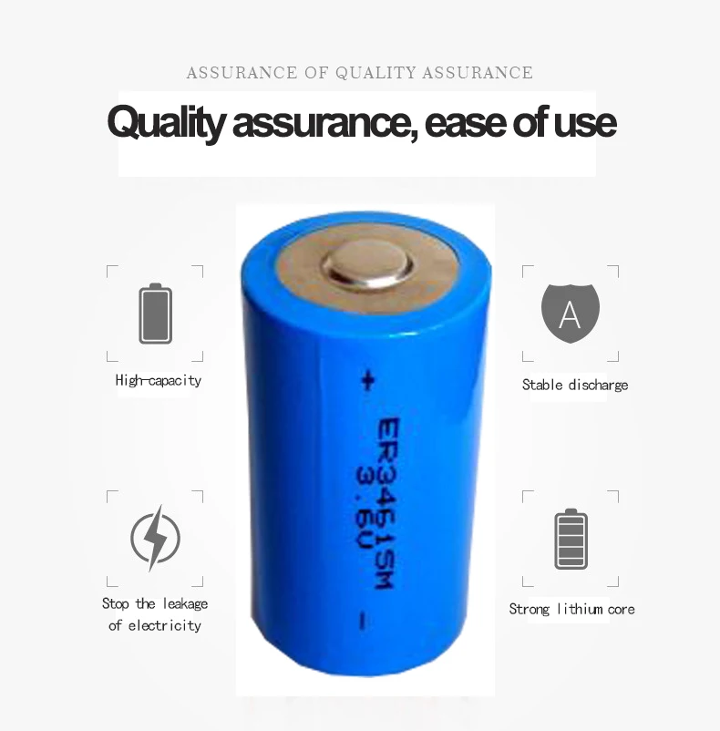 3.6v D Cell 19000mah Er34615 Lisocl2 Lithium Battery Buy Er34615