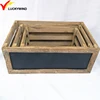 small vintage wooden blackboard french wine crates