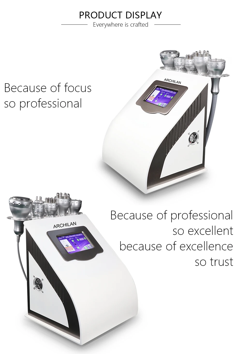 Hot selling 5 in 1 cellulite removal vacuum cavitation rf body slimming machine