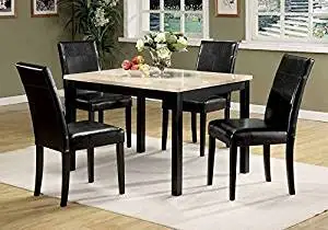 Carlson Coffee Metal Fabric 5pc Pack Dining Set Round Dining Table Sets Dining Room Sets Round Dining Table
