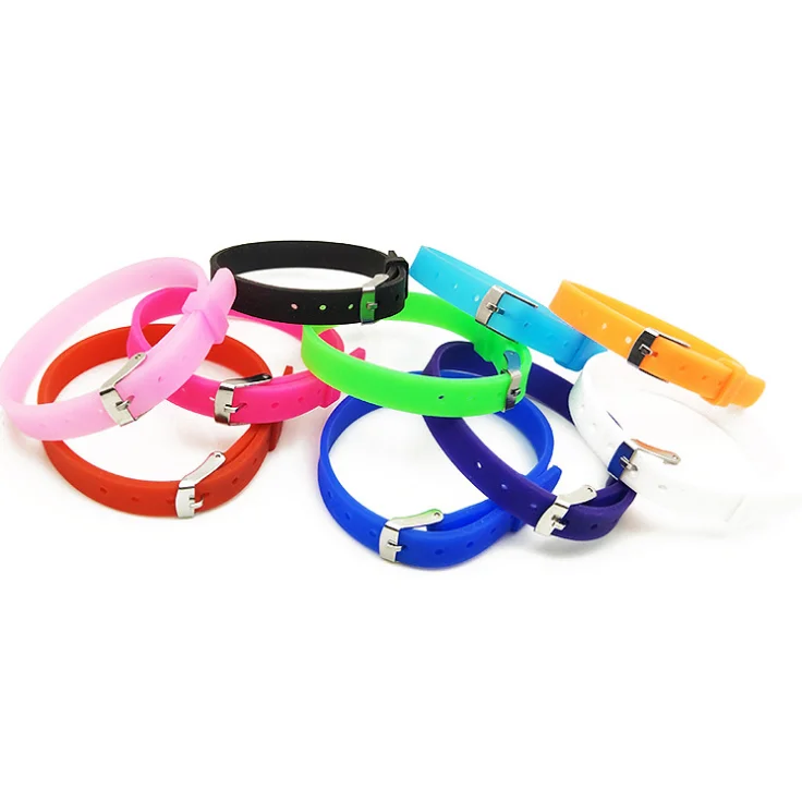 High Quality Adjustable Silicone Id Bracelet With Metal Clasp Buy