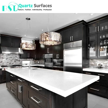 Prefabricated Crystal White Solid Surface Composite Quartz Prefabricated Crystal White Solid Surface Composite Quartz Countertop