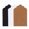 Custom logo die cut black/white/brown craft card cloth hang tags