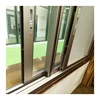 Custom two or three track bronze color sliding windows and doors frames
