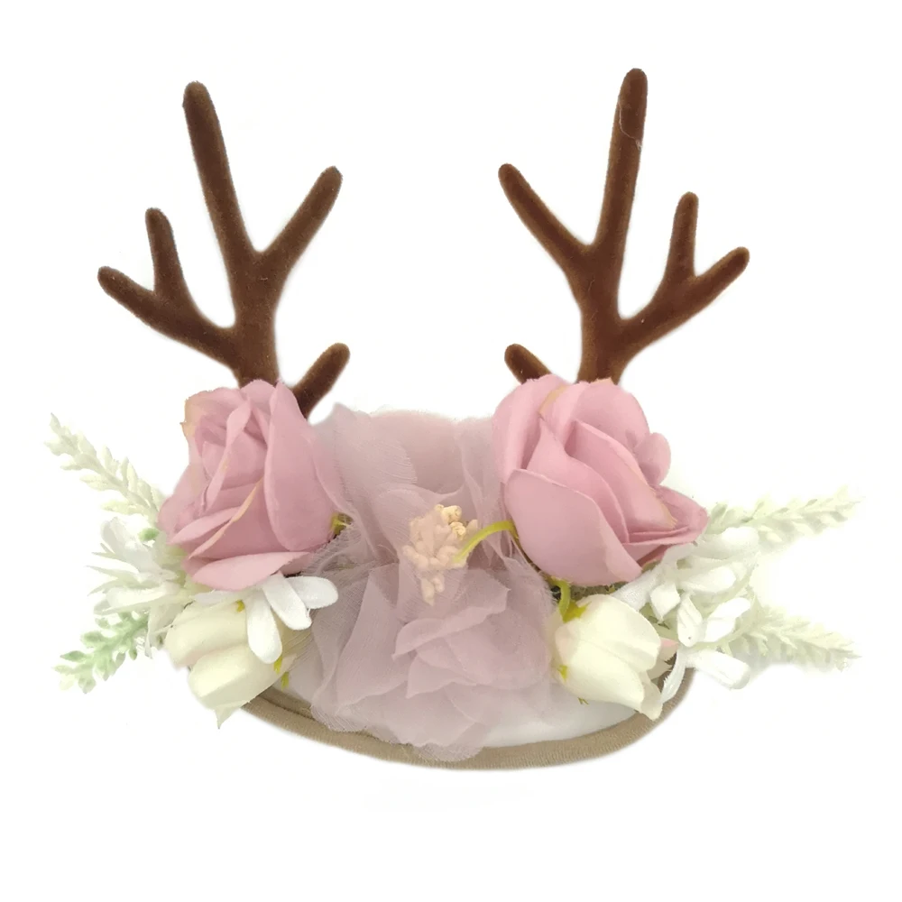 deer antlers with flowers headband