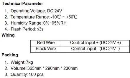 Outdoor security fire alarm flash lights with LED red blue yellow