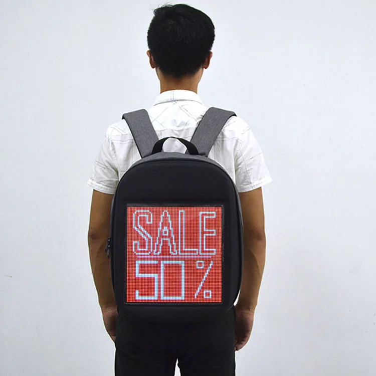 App Controlled Full Color Led Programmable Display Backpack Bag