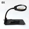 8X 36 LED Light Magnifier & Desk Lamp Helping Desktop Magnifying Tool / Desktop Magnifying glass with usb