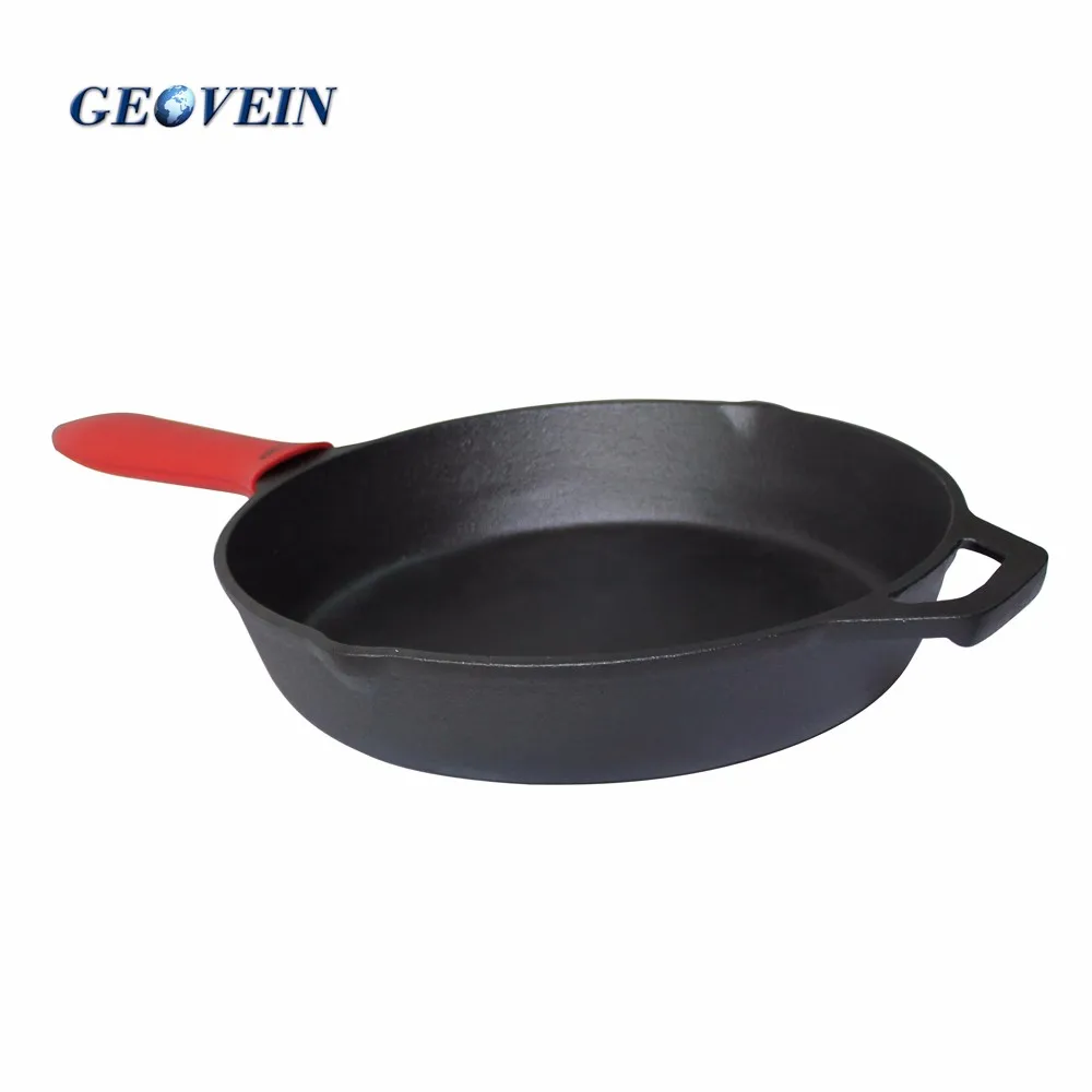 Pre Seasoned Cast Iron Skillet with Silicone Hot Handle Holder - 10.25 Inch  - China Kitchenware and Cast Iron Skillet price