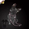 Low MOQ t shirt bling design rhinestone bulldog iron on crystal transfer