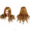 Animal hair + synthetic fiber training mannequin head for hair school cutting/braiding/straightening/curling