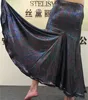 Stretchy metallic trumpet mermaid fusion dance skirt