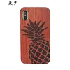 Guangzhou Manufacturer Engrave Wooden Mobile Case For iPhone XS 5.8inch Shockproof Cover Giraffe Pineapple Wooden Case Phone
