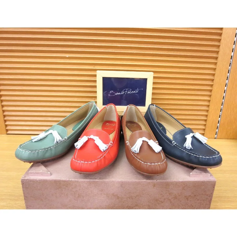 ladies leather deck shoes