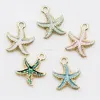 Fashion Design Jewelry DIY Charms Enamel Drops Starfish Pendant For Accessories Hair Dec Bag Hanger