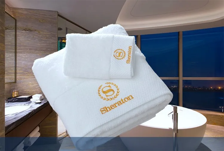 Commercio allingrosso su ordinazione logo ricamato dobby ... Asciugamani bagno di lusso
