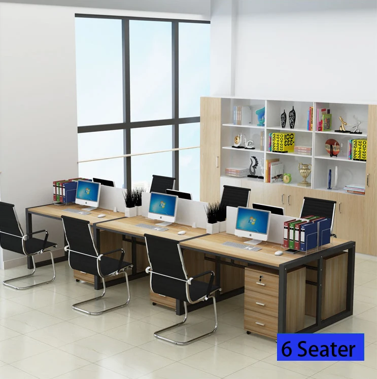 Modern minimalist stylish office furniture 2 4 6 seat work station