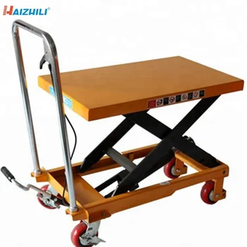 Foot-operated Scissor Lift Table Mobile Portable Folding Manual ...