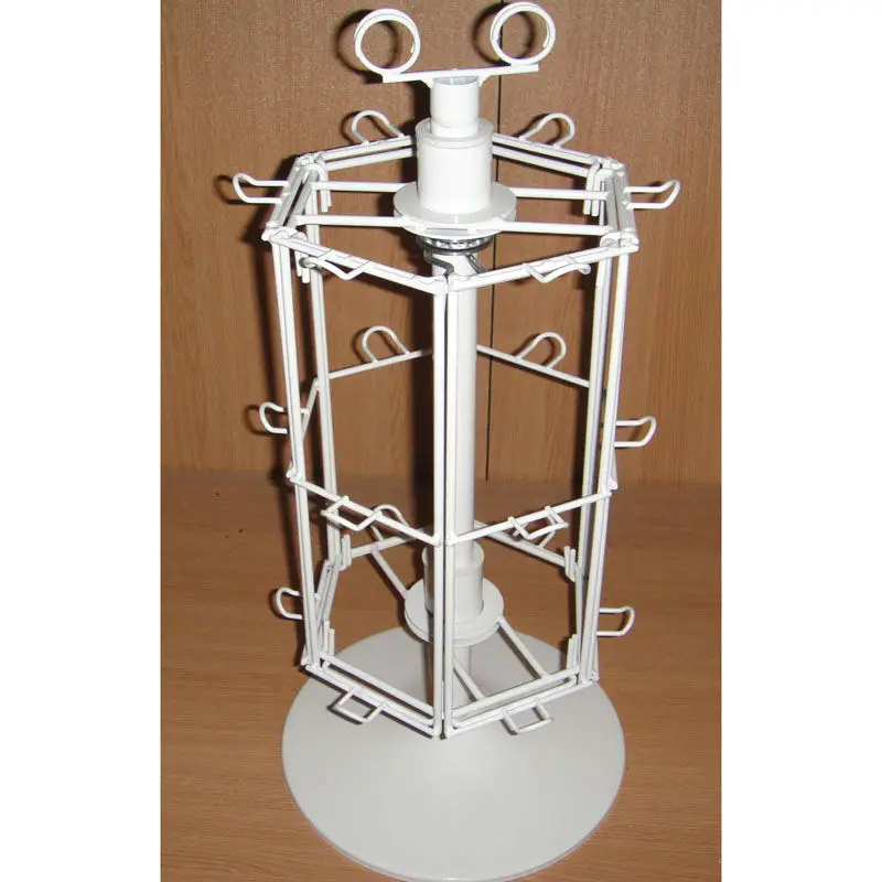 Desk Standing Retail Shop Presentation Pop Metal Wire Rotating Counter ...