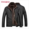 Chonghan Best Selling Black Colour Leather Jackets Apparel Stock Lots For Men