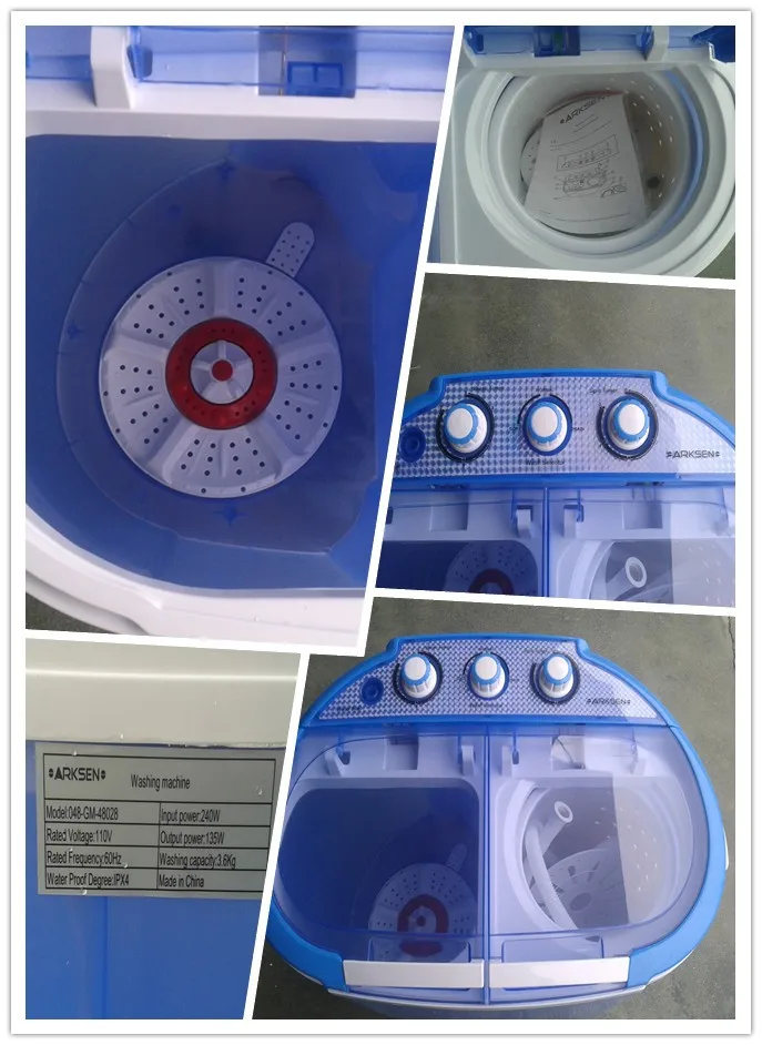 2.05.0kg Twin Tub Semi Automatic Mini Washing Machine With Spin Drying