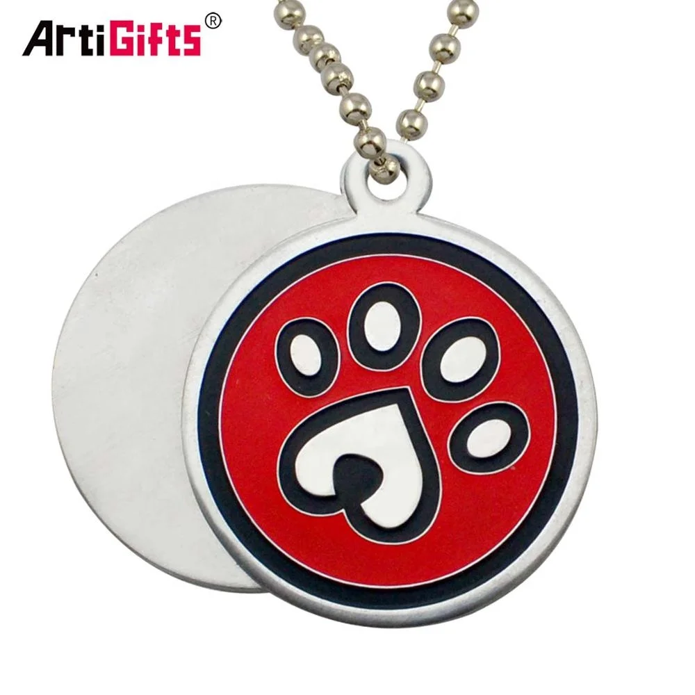 Zinc Alloy Enamel Dog Id Tags Popular Custom Engraving Pet Collar Tag