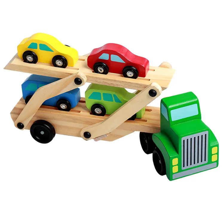 wooden push along car