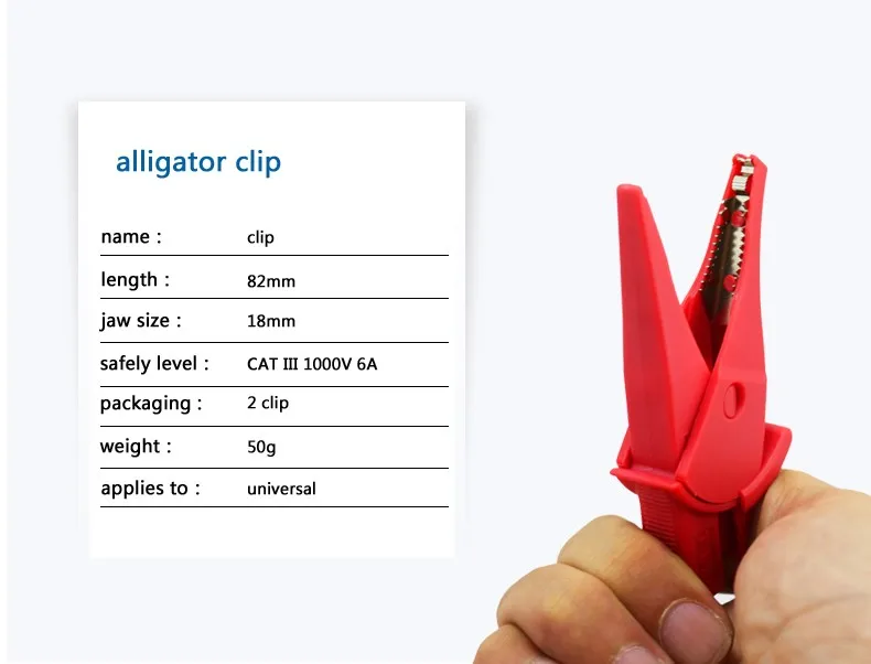 UNI-T UT-C02A Alligator clip banana interface straight plug applies to most test multimeters accessories - ANKUX.COM