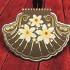 Arabic shell shaped with three pieces Acrylic stone wooden wedding invitation card