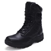 Mens and womens army high ankle boots with fur lining black colour