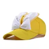 BUNNY RABBIT EAR CAP BOW SNAP BACK BASEBALL CUTE NOVELTY CAP