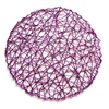 Custom design metallic gold purple paper straw rope woven round tablemats, round woven paper placemats